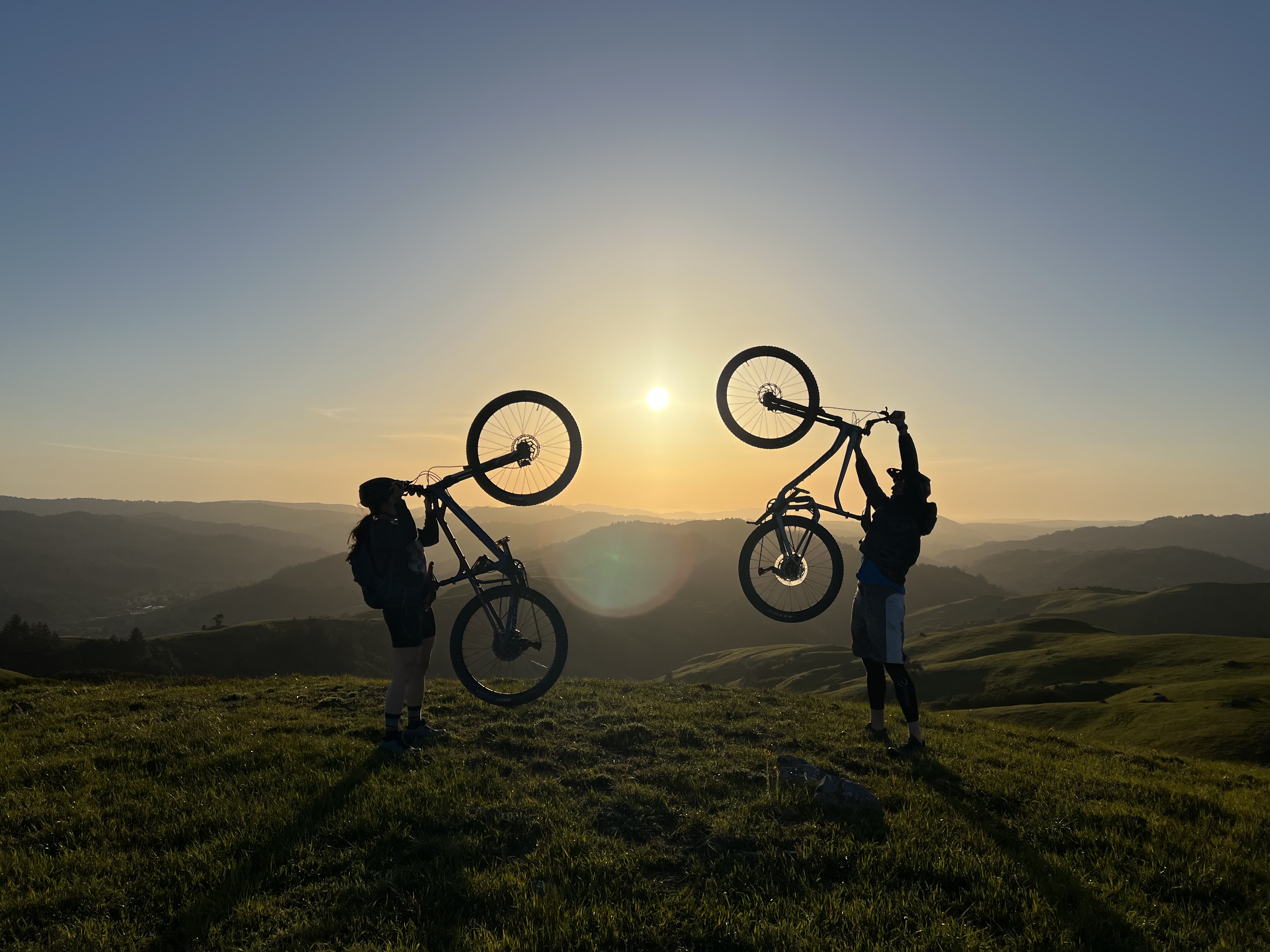 Bikes at sunset